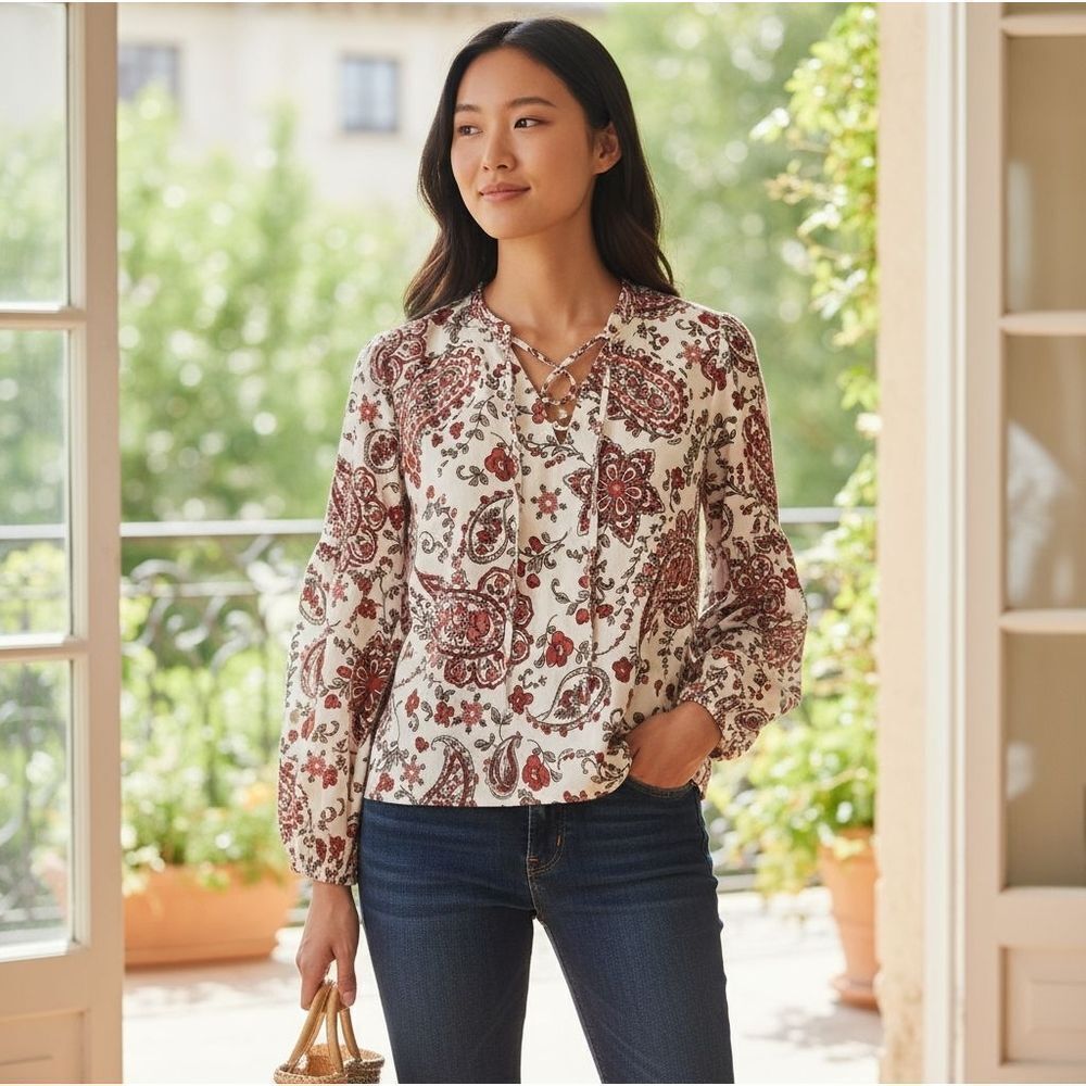 Banana Republic Floral Blouse Long sleeves size M